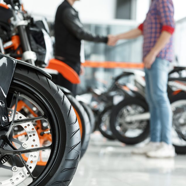 buying a motorcycle at a dealership